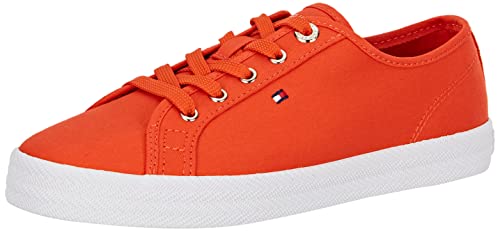 Tommy Hilfiger Damen Vulcanized Sneaker Essential Vulcanized Schuhe, Orange (Deep Orange), 42 EU von Tommy Hilfiger