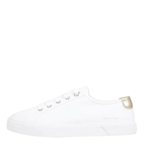 Tommy Hilfiger Damen Vulcanized Sneaker Schuhe, Weiß (White), 41 EU von Tommy Hilfiger