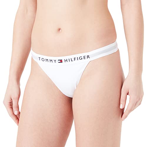 Tommy Hilfiger Damen Bikinihose Cheeky Bikini Sport, Weiß (Th Optic White), XL von Tommy Hilfiger