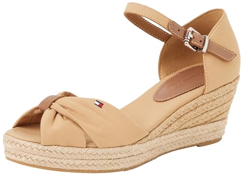 Tommy Hilfiger Damen Wedge Espadrilles Keilabsatz, Grün (Classic Khaki), 36 von Tommy Hilfiger