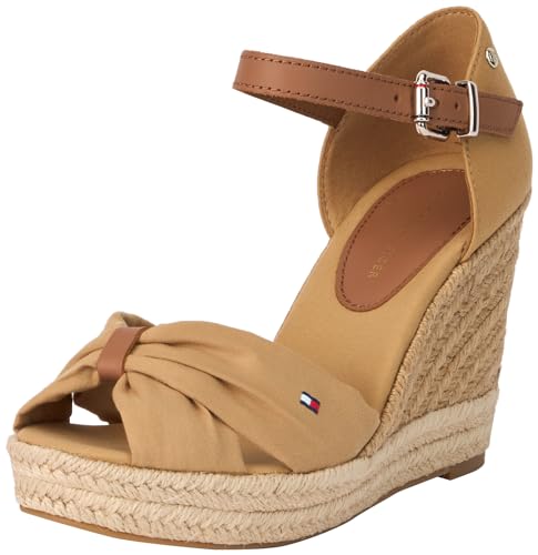 Tommy Hilfiger Damen Wedge Espadrilles Keilabsatz, Grün (Classic Khaki), 38 von Tommy Hilfiger