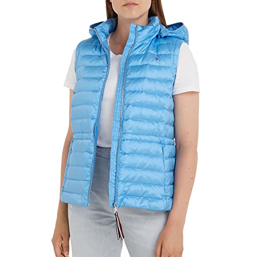 Tommy Hilfiger Damen Weste Feminine LW Down Vest Steppweste, Blau (Hydrangea Blue), M von Tommy Hilfiger