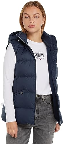 Tommy Hilfiger Damen Weste Recycled Down Steppweste, Blau (Desert Sky), XS von Tommy Hilfiger