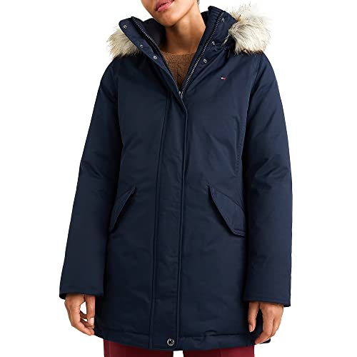 Tommy Hilfiger Damen Winterjacke Sorona Padded Parka, Blau (Desert Sky), S von Tommy Hilfiger