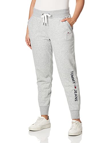 Tommy Hilfiger Damen Jogginghose Trainingshose, Stone Grey Heather, Groß von Tommy Hilfiger