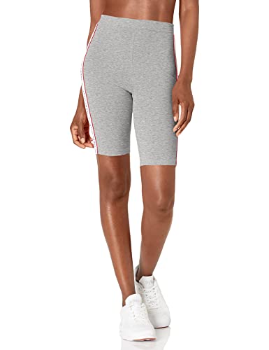 Tommy Hilfiger Damen Women's Logo Tape Bike Shorts Fahrradshorts, Stone Grey Heather, X-Klein von Tommy Hilfiger