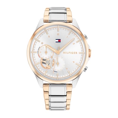 Tommy Hilfiger Multi Zifferblatt Quarz Uhr für Damen mit Zweifarbiges Edelstahlarmband - 1782415 von Tommy Hilfiger