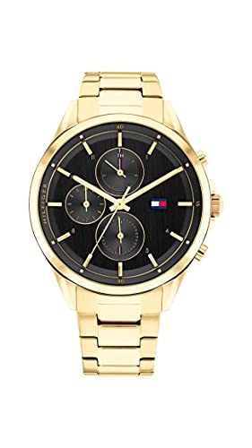 Tommy Hilfiger Multi Zifferblatt Quarz Uhr für Damen mit Gelbgoldfarbenes Edelstahlarmband - 1782423 von Tommy Hilfiger