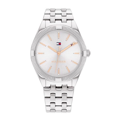Tommy Hilfiger Analog Quarzuhr für Damen mit Silbernes Edelstahlarmband - 1782548 von Tommy Hilfiger