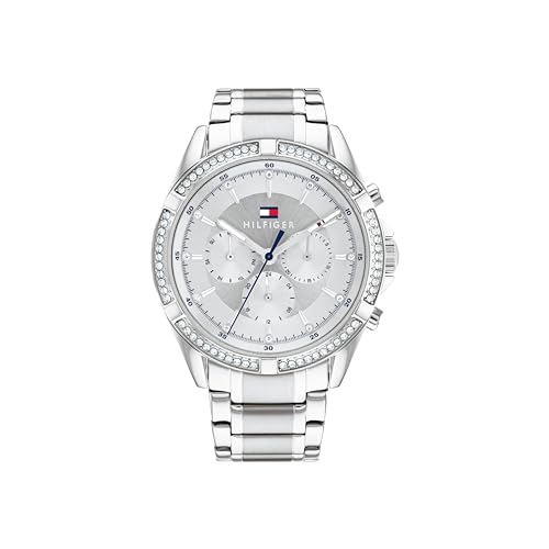 Tommy Hilfiger Multi Zifferblatt Quarz Uhr für Damen mit Silbernes Edelstahlarmband - 1782557 von Tommy Hilfiger