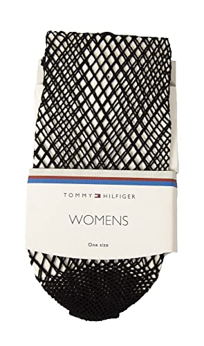 Tommy Hilfiger Damensocken TH niedriger Netzstrumpf Artikel 47302101200, 999 Black, Einheitsgröße von Tommy Hilfiger