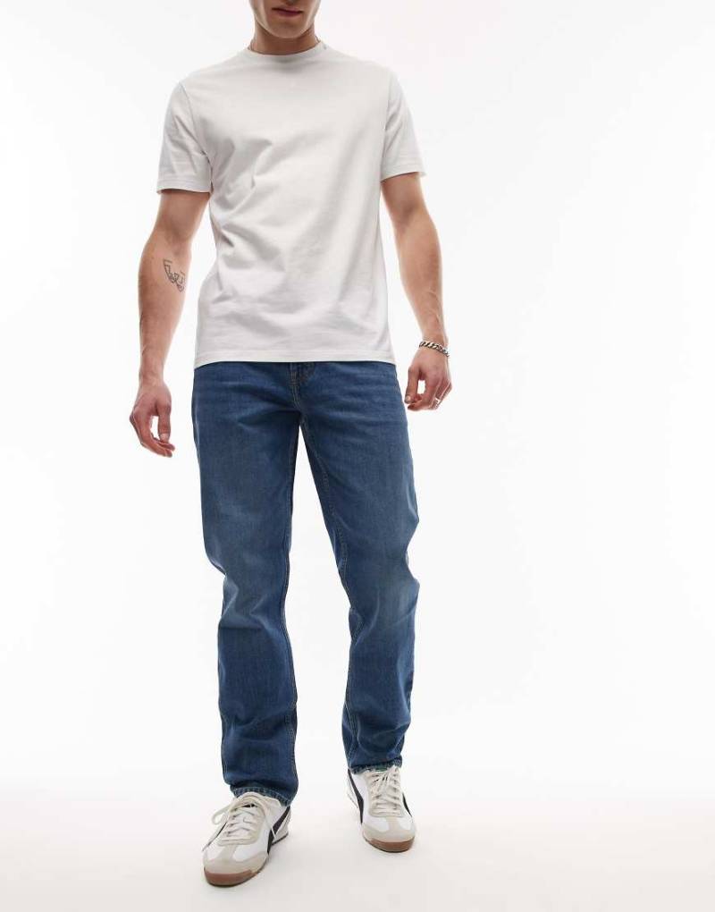 Tommy Hilfiger - Denton - Jeans in verblasstem Dunkelblau mit geradem Schnitt von Tommy Hilfiger