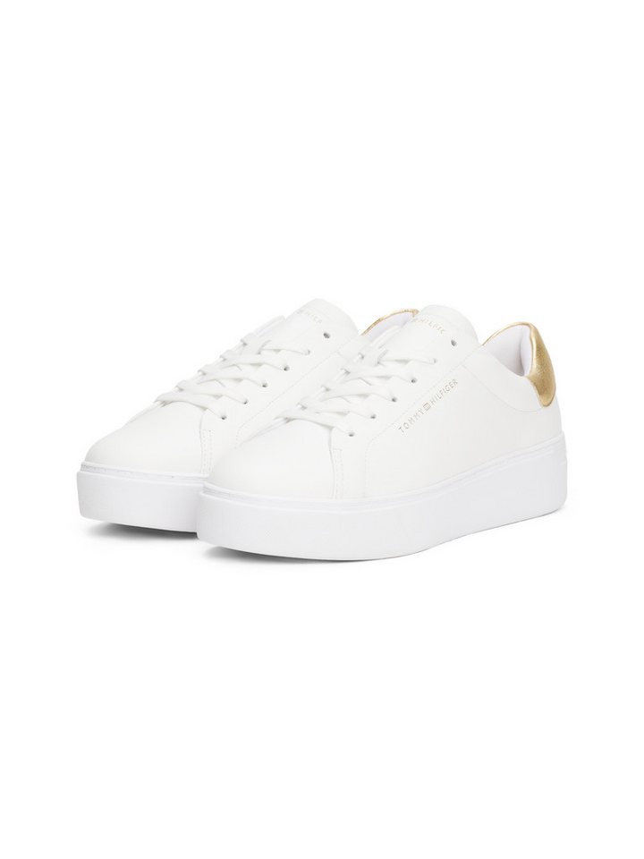 Tommy Hilfiger ESSENTIAL PLATFORM COURT SNEAKER Plateausneaker, Freizeitschuh, Halbschuh, Schnürschuh mit gepolstertem Schaftrand von Tommy Hilfiger
