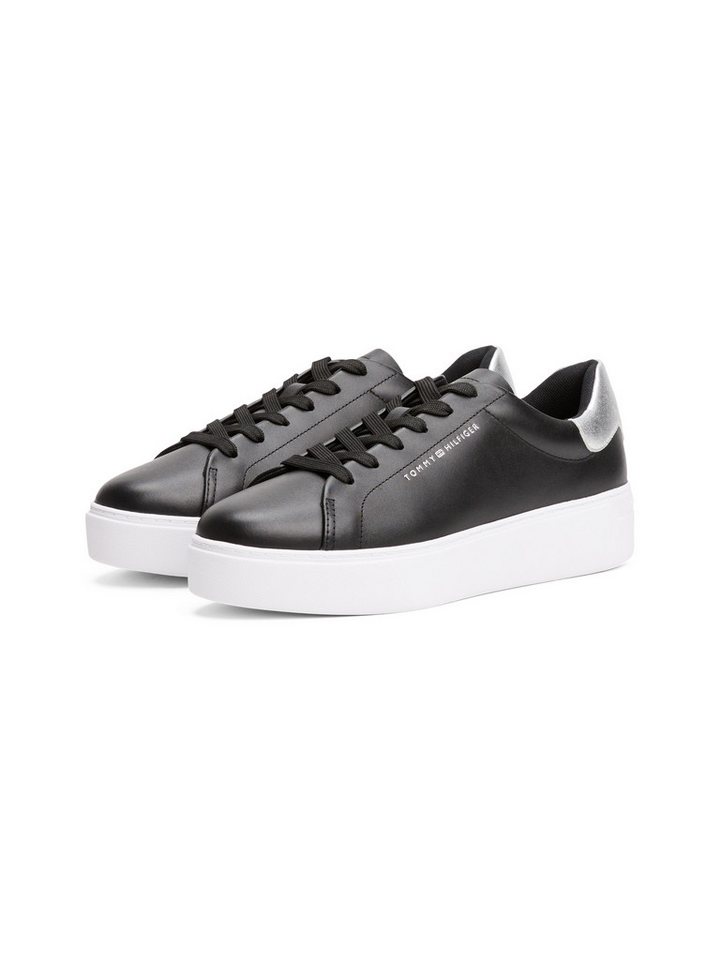 Tommy Hilfiger ESSENTIAL PLATFORM COURT SNEAKER Plateausneaker, Freizeitschuh, Halbschuh, Schnürschuh mit gepolstertem Schaftrand von Tommy Hilfiger