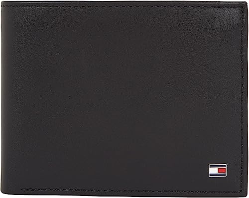 Tommy Hilfiger Herren Portemonnaie Eton Trifold mit Münzfach, Schwarz (Black), Einheitsgröße von Tommy Hilfiger