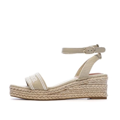 Tommy Hilfiger Espad-Sandalen für Damen, Beige, beige, 41 EU von Tommy Hilfiger