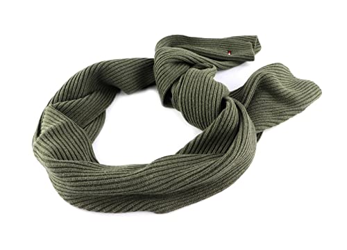 Tommy Hilfiger Essential Flag Knitted Scarf Army Green Melange von Tommy Hilfiger