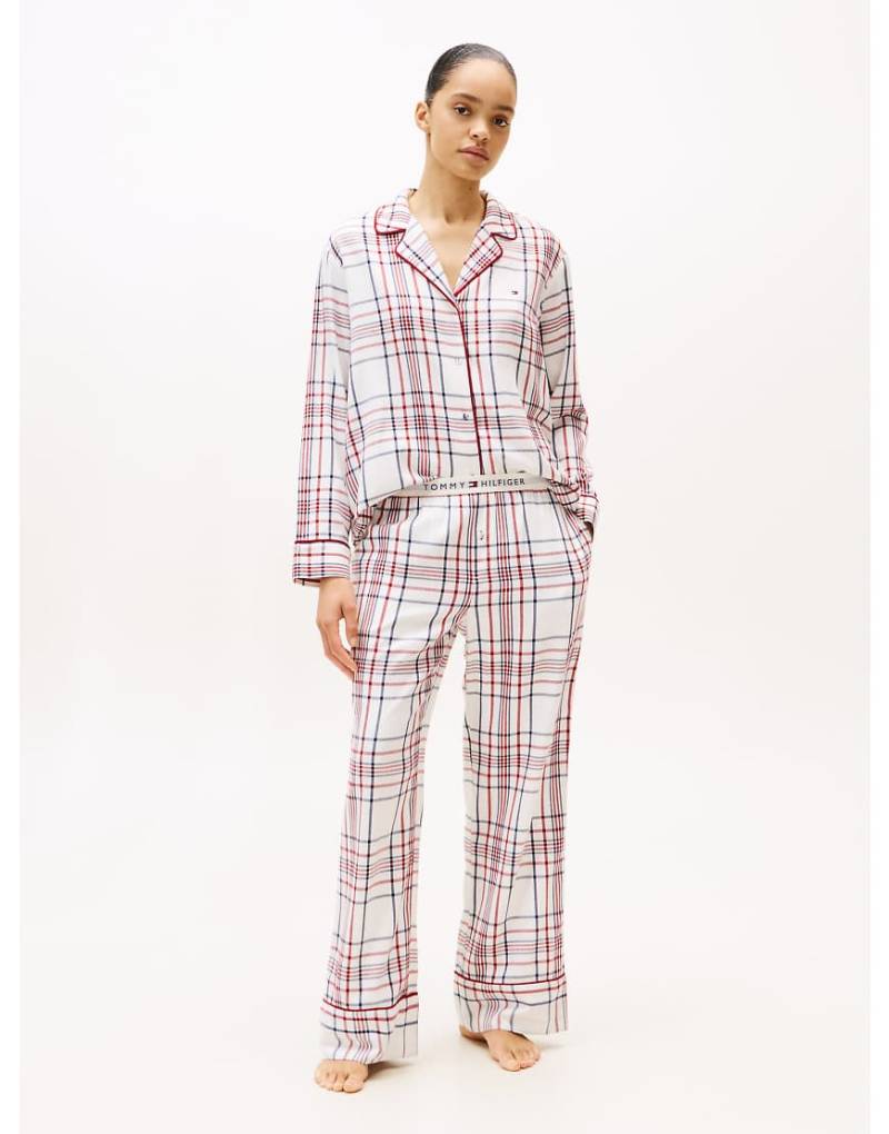 Tommy Hilfiger - Essential - Geschenkbox mit Pyjama aus mehrfarbigem Flanell und Hausschuhen-Neutral Tommy Hilfiger - Essential - Geschenkbox mit Pyjama aus mehrfarbigem Flanell und Hausschuhen-Neutral von Tommy Hilfiger