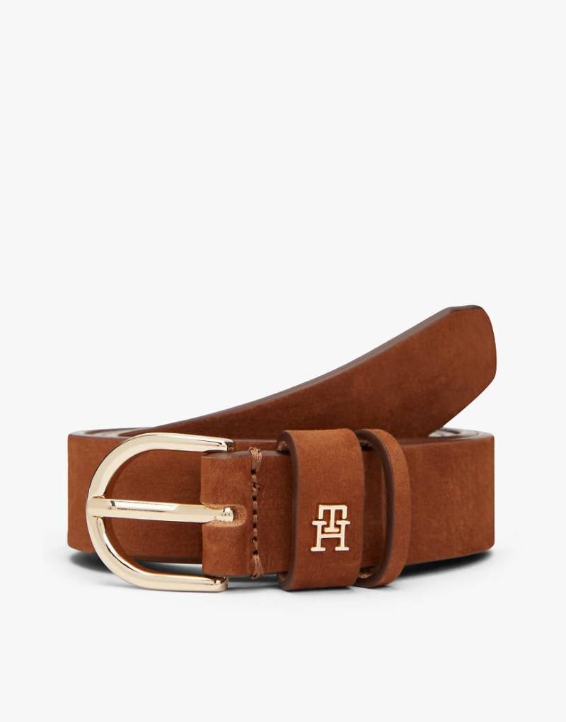 Tommy Hilfiger - Essential - Gürtel aus Leder in Hellbraun mit abgerundeter Schnalle-Brown von Tommy Hilfiger