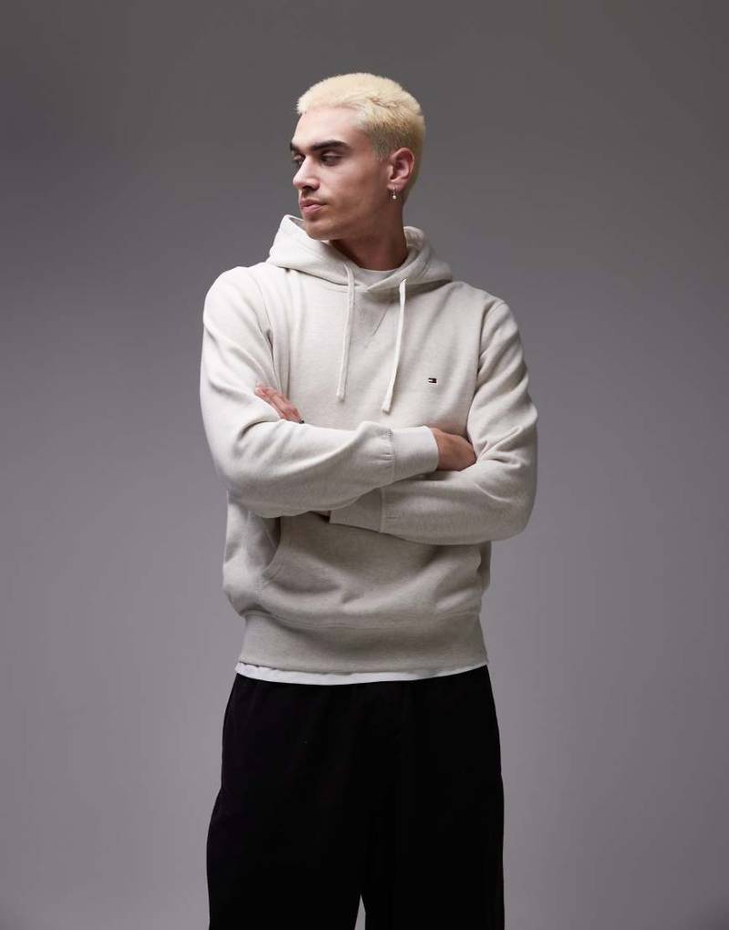 Tommy Hilfiger - Essential - Kapuzenpullover in Hellbeige mit Logo-Neutral von Tommy Hilfiger