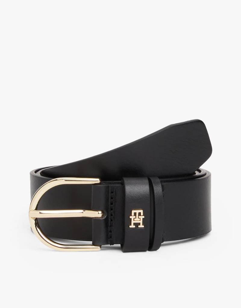 Tommy Hilfiger - Essential - Ledergürtel in Schwarz mit ovaler Schnalle Tommy Hilfiger - Essential - Ledergürtel in Schwarz mit ovaler Schnalle von Tommy Hilfiger