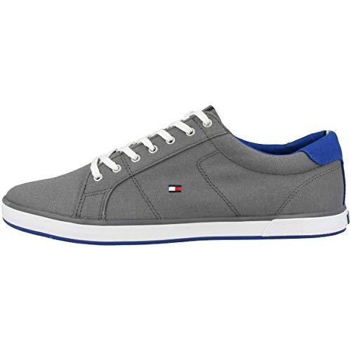 Tommy Hilfiger Herrensneaker aus Segeltuch, Flagge, Gri, Stahlgrau, 45 EU von Tommy Hilfiger