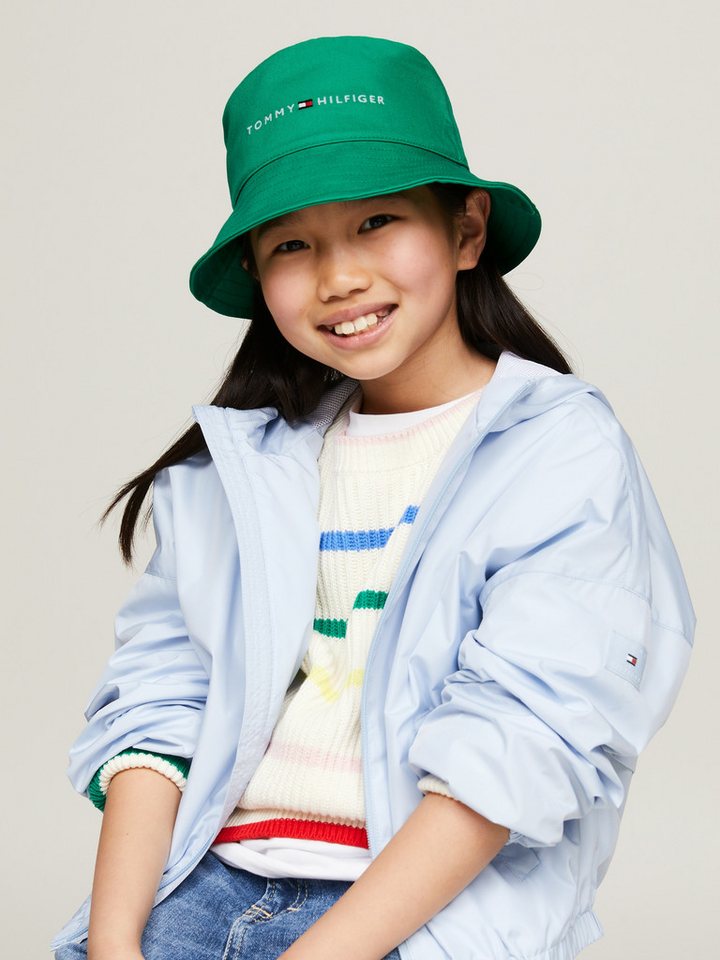 Tommy Hilfiger Fitted Cap Essential Cap Unisex Bucket Hat (1-St) Kinder Kids Junior MiniMe,im Colorblocking von Tommy Hilfiger