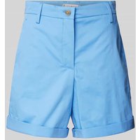 Tommy Hilfiger Flared Chino-Shorts mit Gesäßtaschen Modell 'CO BLEND' in Bleu, Größe 46 von Tommy Hilfiger