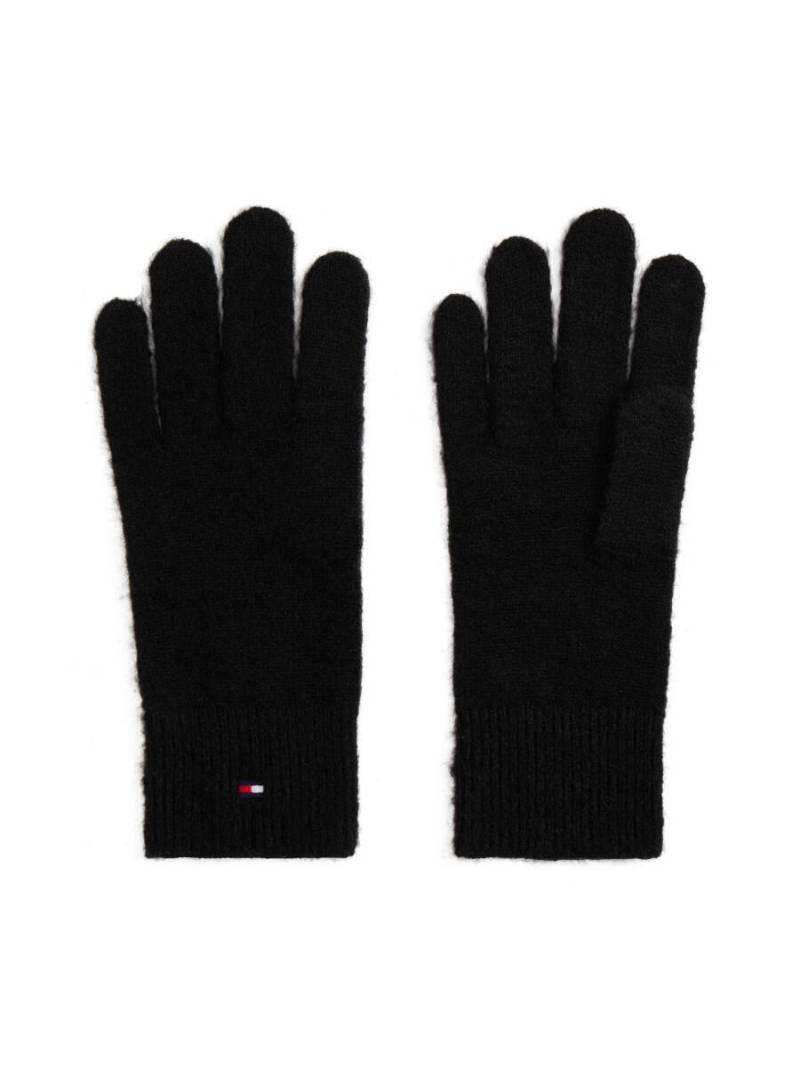Tommy Hilfiger - Flauschige Strick-Handschuhe schwarz - Gr. - OS von Tommy Hilfiger