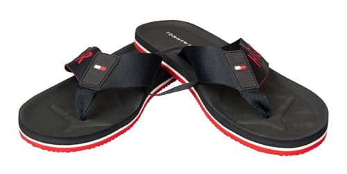 Tommy Hilfiger Flip Flops Herren Pantoffel Sea Pool Flip Flop Beachwear Stoff Spitze Artikel XM0XM02330, DW5 Desert sky, 42 von Tommy Hilfiger