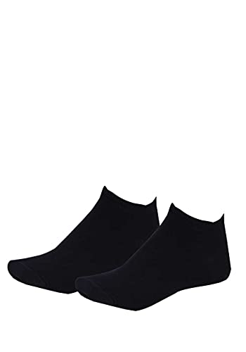 Tommy Hilfiger Damen Matt Fein Füßlinge TH WOMEN SNEAKER 2P 343024001, 2er Pack, Gr. 35/38, Blau (Midnight Blue 563) von Tommy Hilfiger