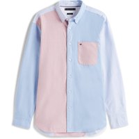 Tommy Hilfiger Freizeithemd in Color Block-Design und Streifen-Details, Relaxed Fit in XXL von Tommy Hilfiger