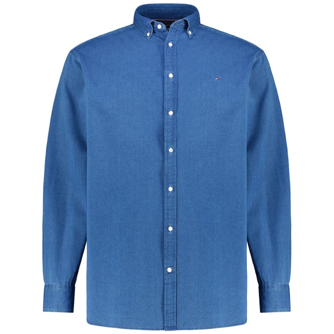 Tommy Hilfiger Freizeithemd in Denim-Optik von Tommy Hilfiger