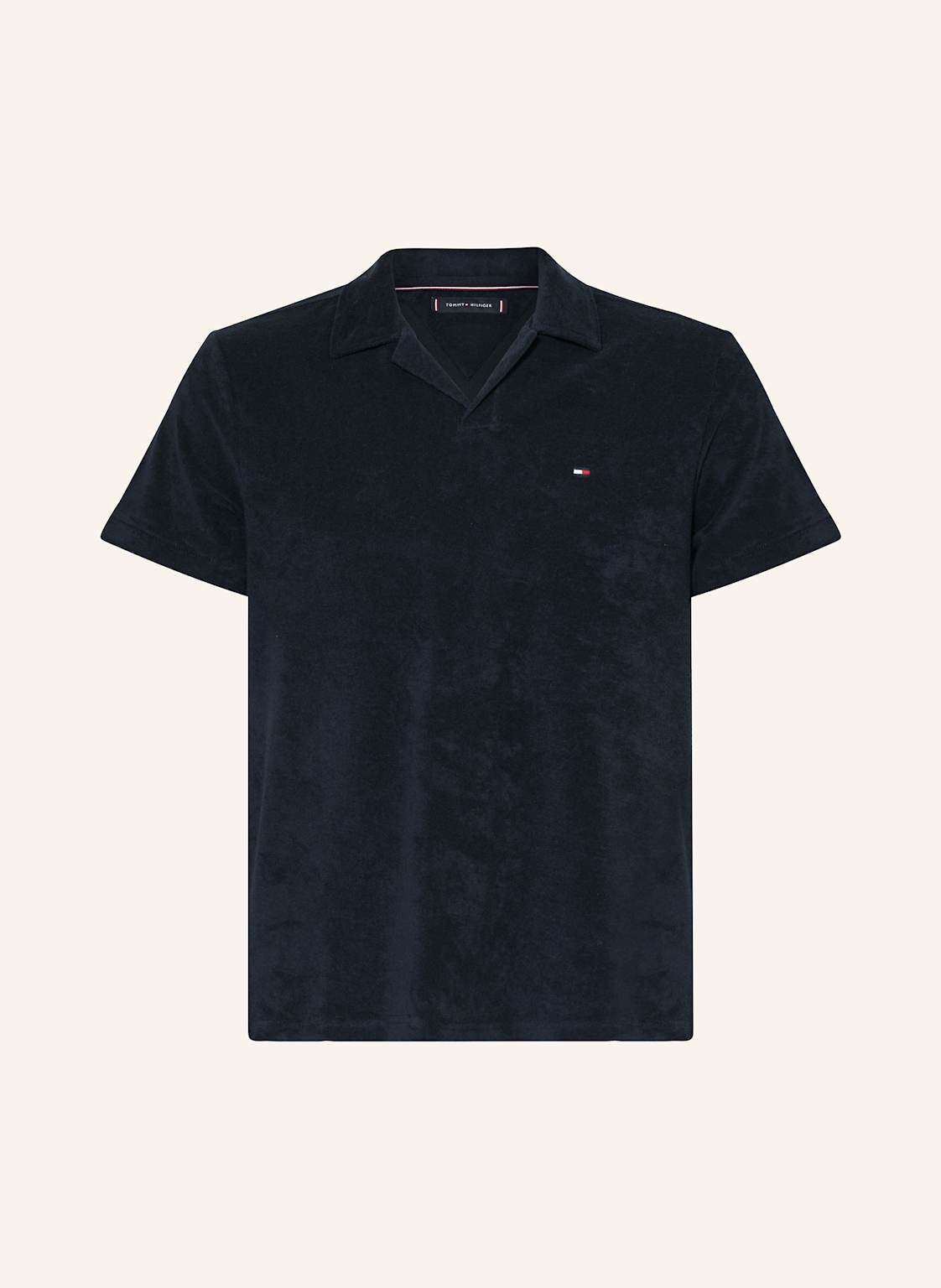 Tommy Hilfiger Frottee-Poloshirt blau von Tommy Hilfiger