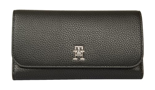 Tommy Hilfiger Geldbörse Emblem Large Flap Wallet Schwarz von Tommy Hilfiger