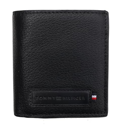 Tommy Hilfiger Geldbörse Premium Trifold Wallet Leder RFID Schwarz von Tommy Hilfiger