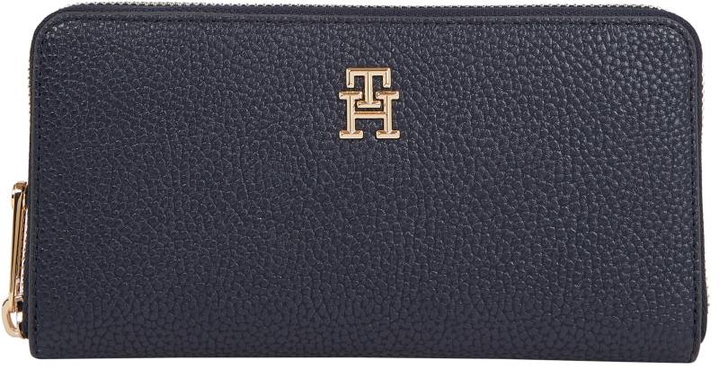 Tommy Hilfiger Geldbörse "TH EMBLEM LARGE ZA" mit TH-Emblem vorne von Tommy Hilfiger