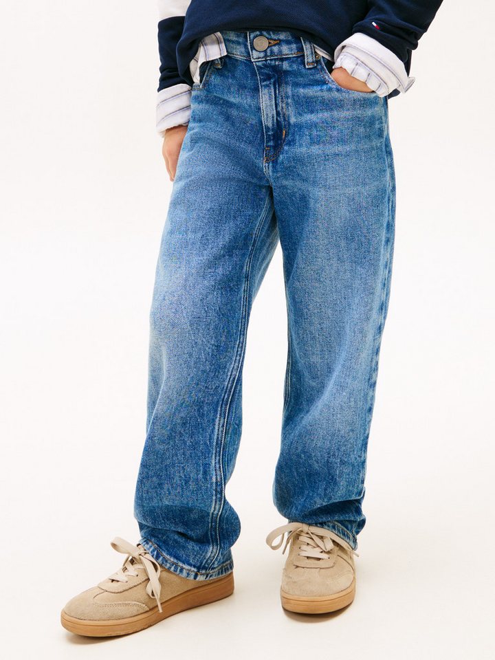 Tommy Hilfiger Gerade Jeans HERITAGE FLAG BAGGY WORKER JEANS Regular fit, für Kinder bis 16 Jahre von Tommy Hilfiger