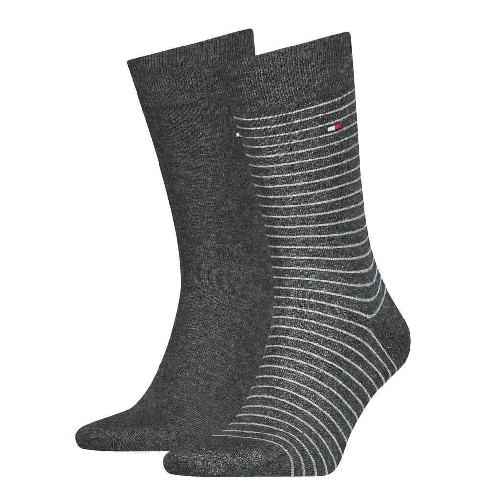 Tommy Hilfiger - Gestreifte Socken weiß/grau von Tommy Hilfiger