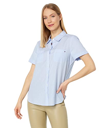 Tommy Hilfiger Gestreiftes Camping-Shirt, Kornblumenblau/weiß, L von Tommy Hilfiger