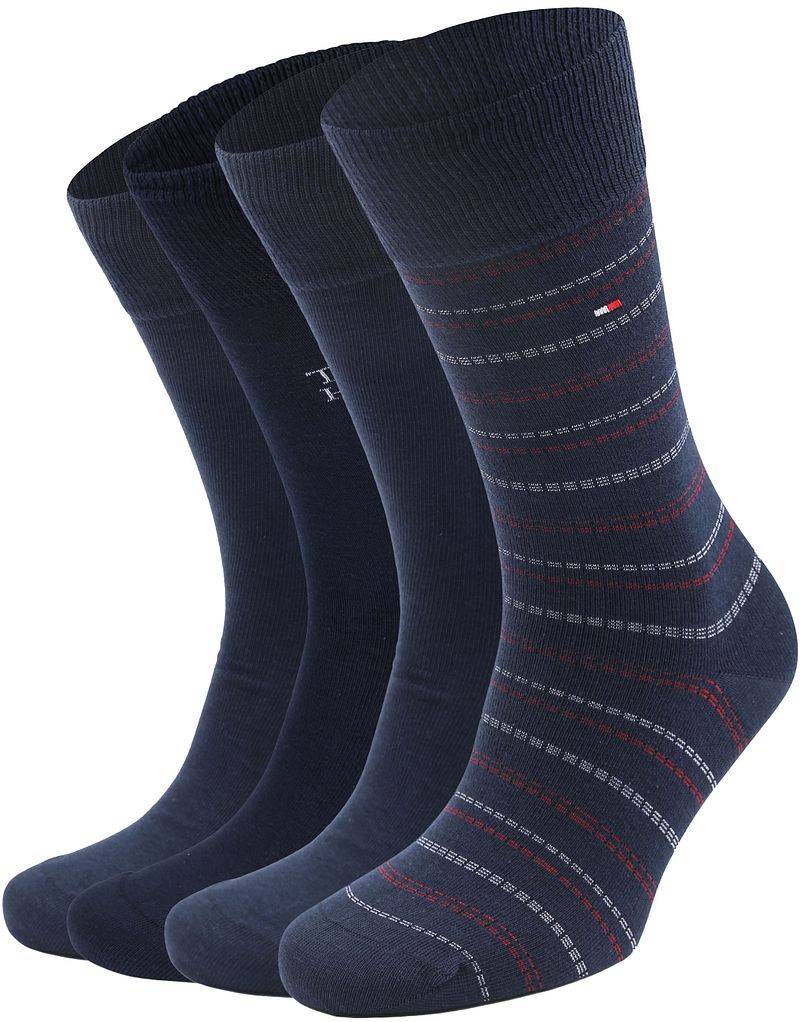 Tommy Hilfiger Giftbox 4-Pack Navy - Größe 39-42 von Tommy Hilfiger