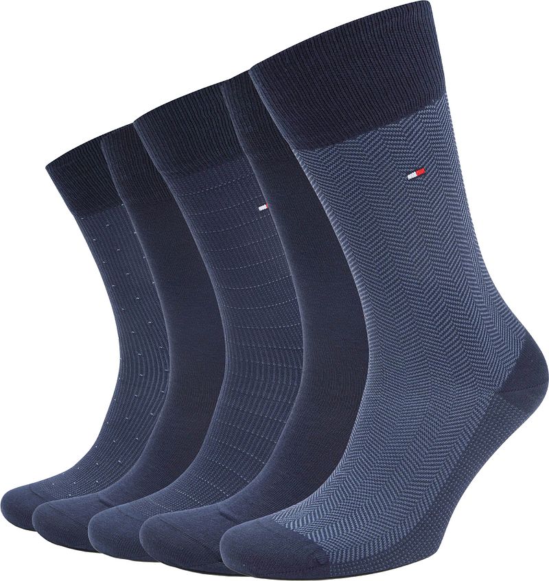 Tommy Hilfiger Giftbox 5-Pack Navy - Größe 43-46 von Tommy Hilfiger
