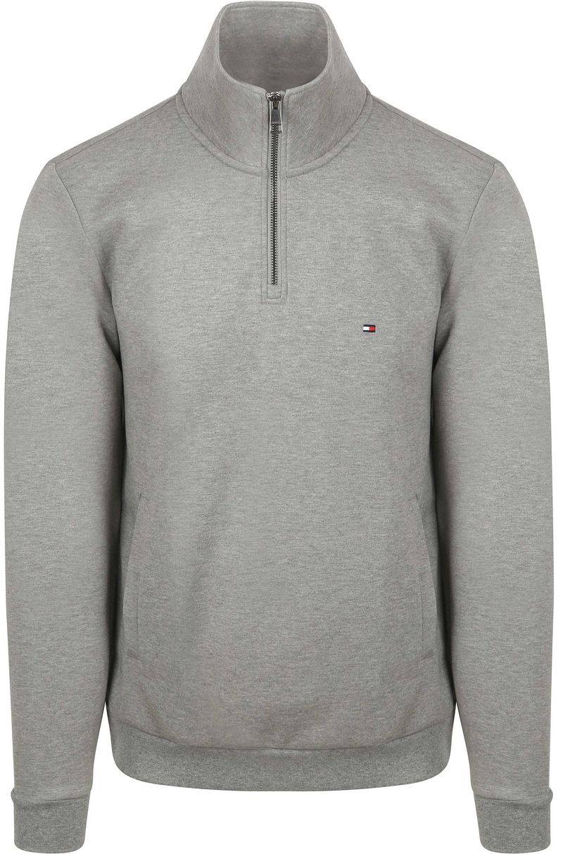 Tommy Hilfiger Half Zip Pullover Intechno Grau - Größe L von Tommy Hilfiger