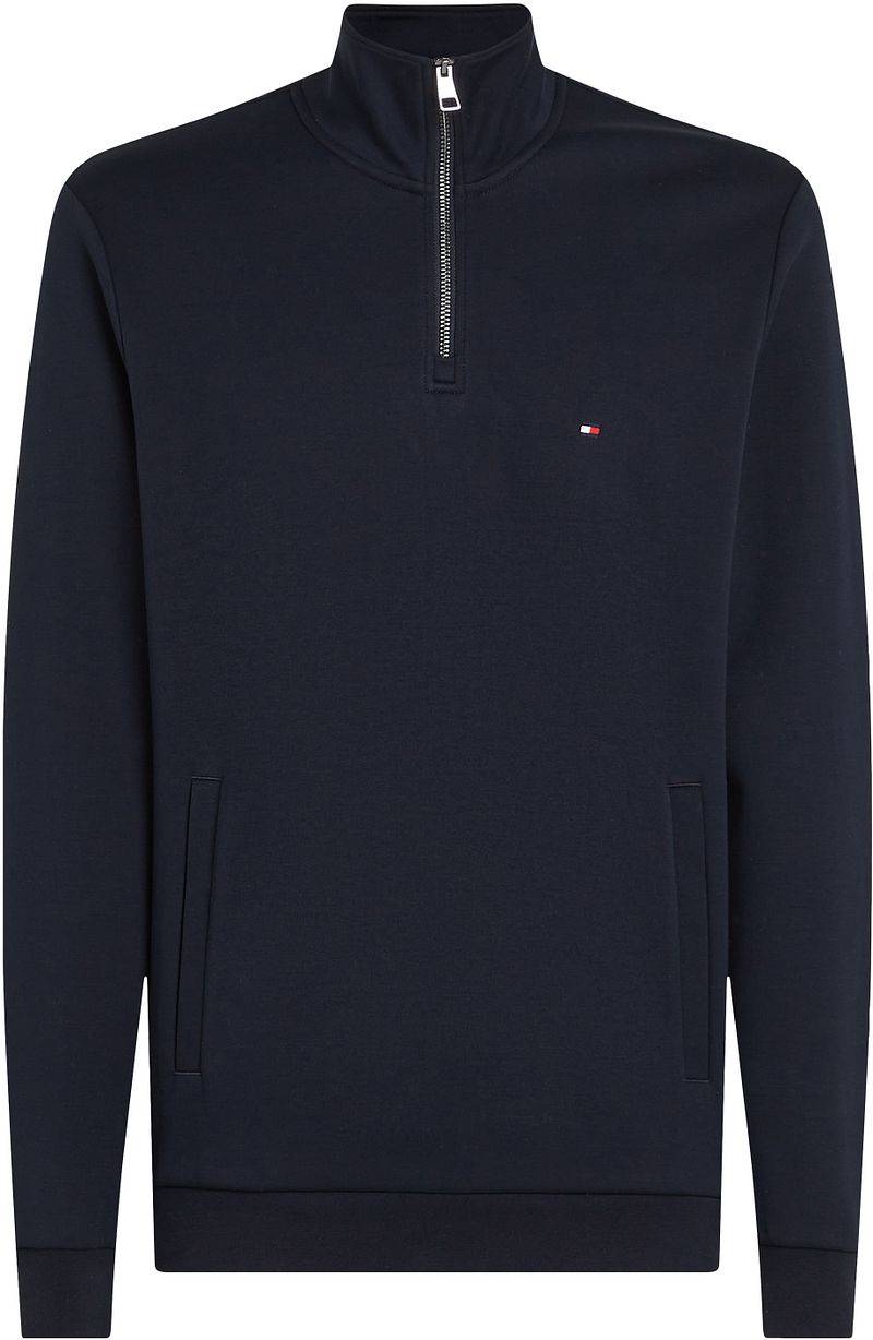 Tommy Hilfiger Half Zip Pullover Intechno Navy - Größe L von Tommy Hilfiger