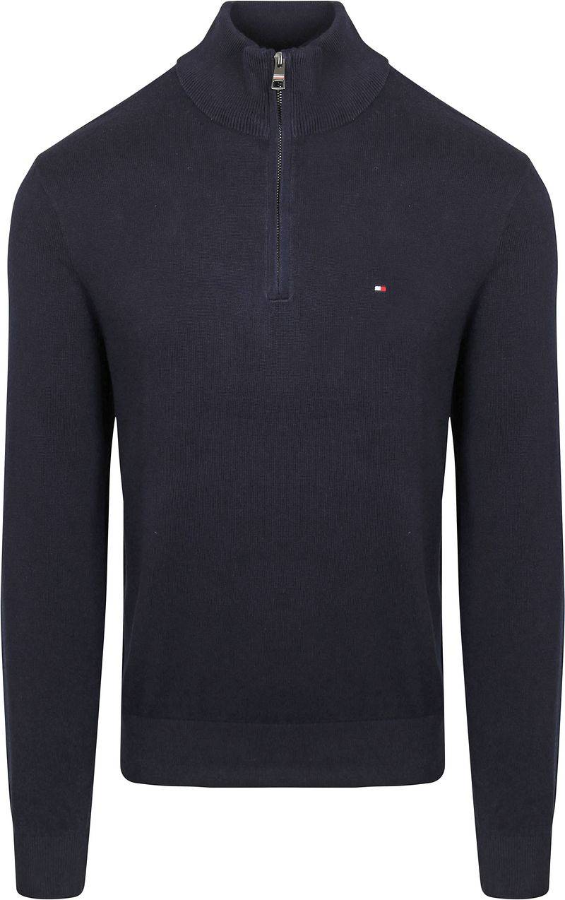 Tommy Hilfiger Half Zip Pullover Navy - Größe XL von Tommy Hilfiger
