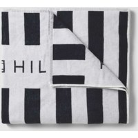 Tommy Hilfiger Handtuch aus Baumwolle mit Label-Print in Marine, Größe One Size von Tommy Hilfiger