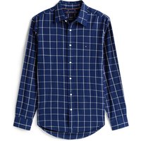 Tommy Hilfiger Hemd mit Fensterkaro und Logo-Aufnäher, Regular Fit in M von Tommy Hilfiger