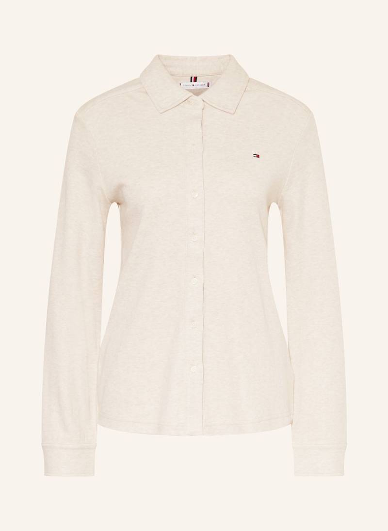 Tommy Hilfiger Hemdbluse Aus Jersey weiss von Tommy Hilfiger