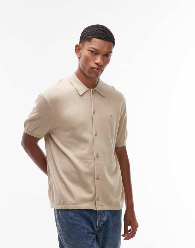 Tommy Hilfiger - Hemdjacke aus Baumwolle in Beige-Neutral von Tommy Hilfiger