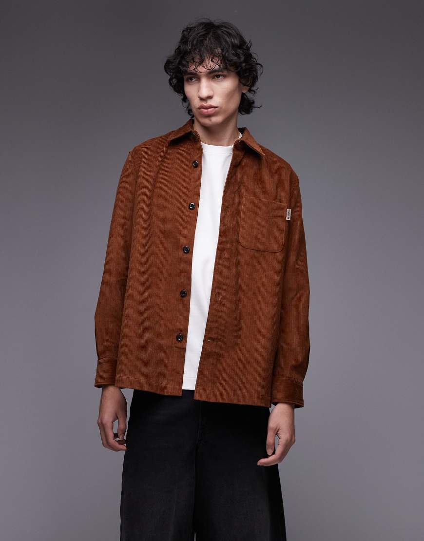 Tommy Hilfiger - Hemdjacke aus Cord in Braun-Neutral von Tommy Hilfiger